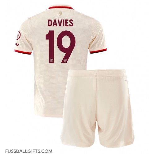 Bayern Munich Alphonso Davies #19 Fußballbekleidung 3rd trikot Kinder 2024-25 Kurzarm (+ kurze hosen)